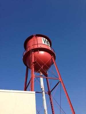 The rooftop water tower makes WFL easy to find.