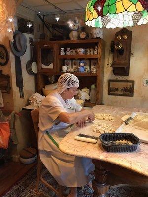 Josephina making gnocchi