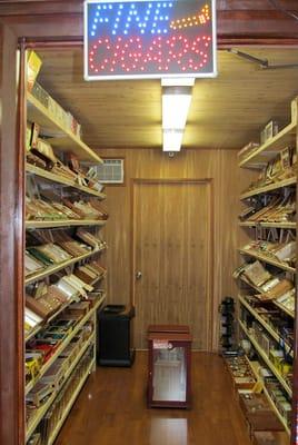 Humidor stocked with your favorite premium cigars