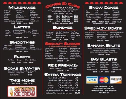 Menu as of 5/28/14