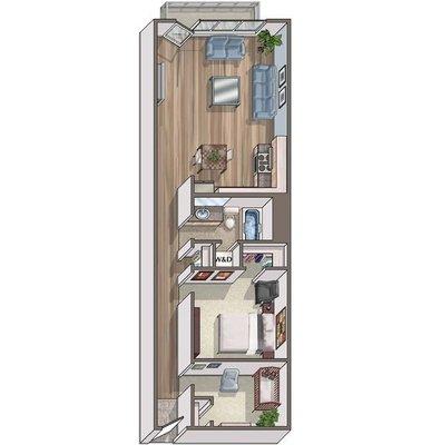 "H" Floor Plan