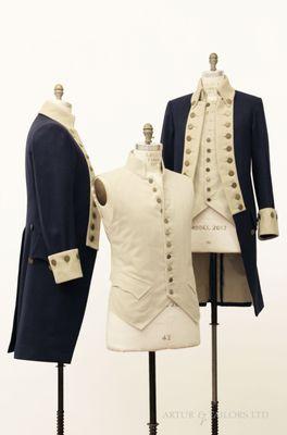 Costumes made for "Hamilton" on Broadway.