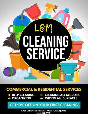 Residential and Commercial Cleaning Available