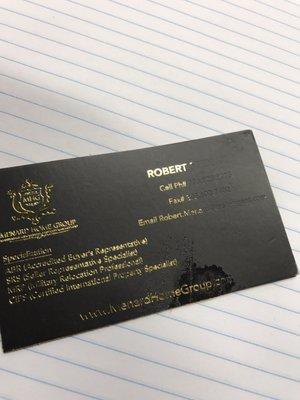 Horrible Gold Foil Business Cards Never Use this company again