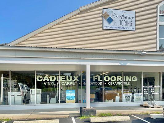 Come on down to our showroom located in Stratham, NH by the traffic circle, to see our large selection of Carpet, Vinyl, Hardwood, and Tile.