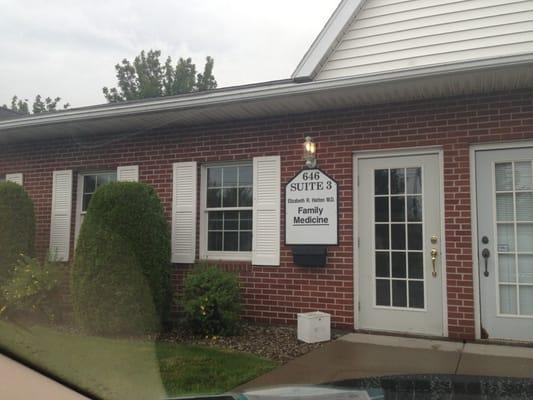 The clinic entrance