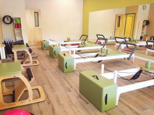 "The Equipment Room" where reformer pilates and chair classes are held