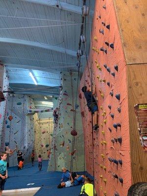 Rock climbing wall