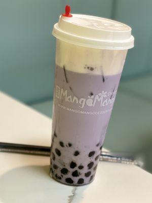 Taro milk tea with cheese foam