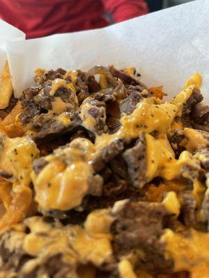 Philly cheese steak fries