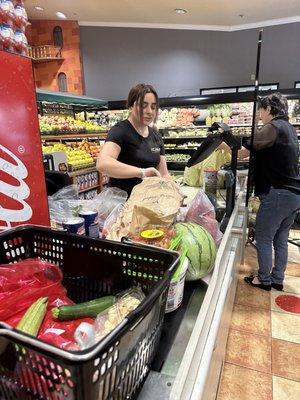 Cashier is shy