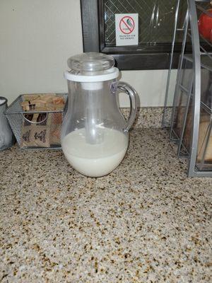 Milk was sitting on the counter, warm, and rancid.