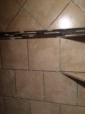 Shower with custom tile work...