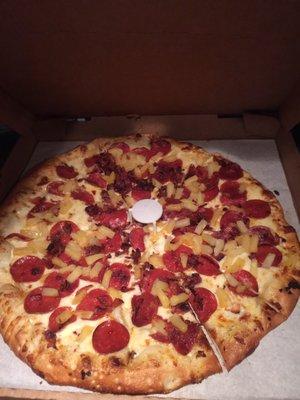 Pepperoni pineapple bacon