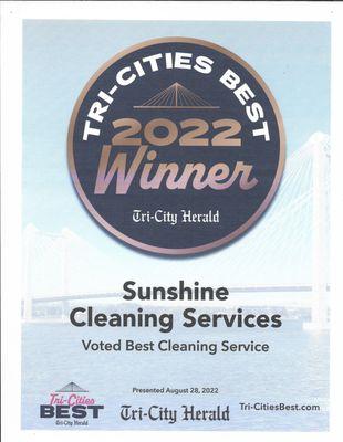 Voted Tri-Cities Best 2022! Thank you Tri-cities for the opportunity to serve you!