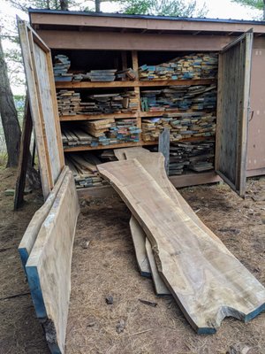 Wide selection of hardwoods ready for use