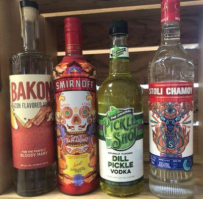 Just a few of our vodkas that will make your Bloody Marys legendary.