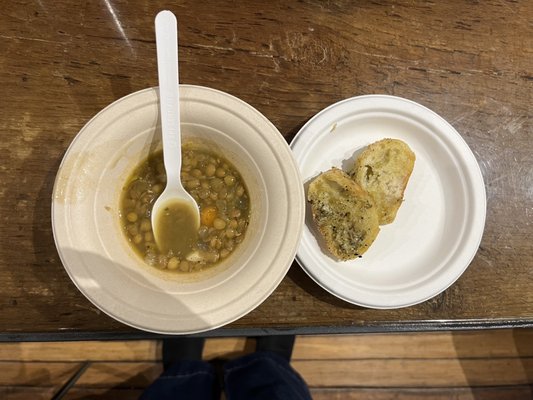 After Gen Menla taught, we enjoyed the most amazing lentil soup and garlic bread