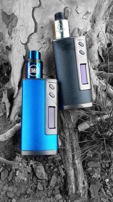 Blue Fuchai 213 with BMI RDA and Black Sigelei 213 with Goon RDA