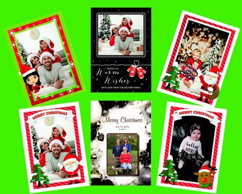 20% OFF!  5x7 Flat Photo Holiday Cards.  Prices start at $29.99.  Offer Expires 12-15-20.
 Envelopes Included.