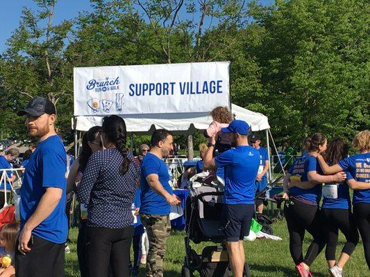 Support Village Tent Banner at the 5K Brunch Run June 2019