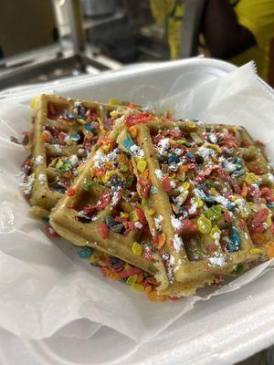 My Kids Love These Fruity Pebbles Waffles