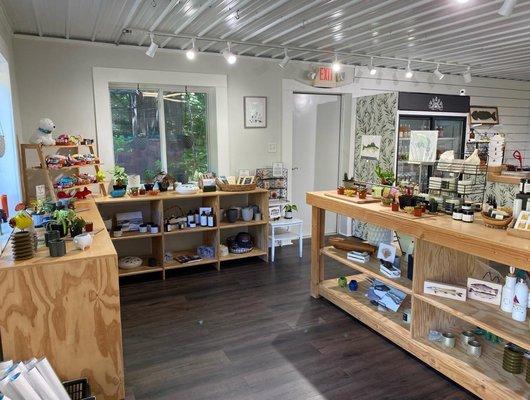 Local goods gift shop filled to the brim with handmade gifts, art, and yummy treats!