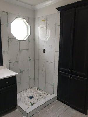 Custom shower tile