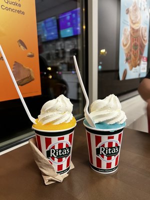 Gelati- Mango with vanilla custard (Small) Gelati- Blue raspberry with vanilla custard  (Small)