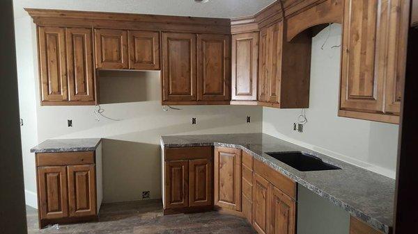 Dark Stain Oak Kitchen