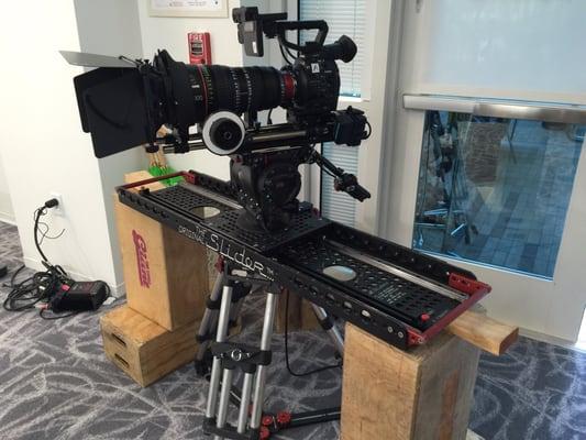 C300 on a very nice slider and some apple boxes.