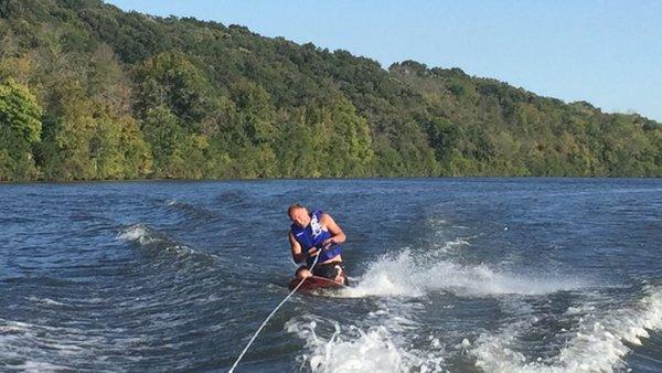 This is me knee boarding