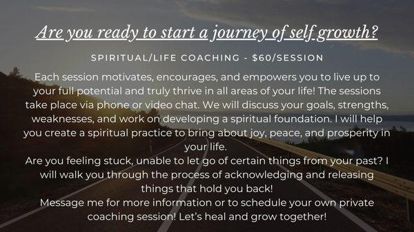 Spiritual/Life Coaching - $60