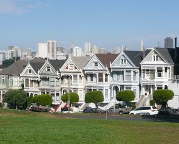 The "Painted Ladies," Alamo Square, San Francisco.