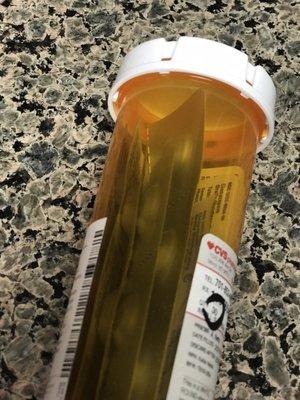 30 pills force into a circular pill bottle