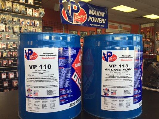 VP Racing Fuels in stock! Sold by the Gallon, Can, or Drum!