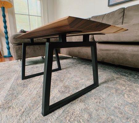 IndustoMod Steel, Walnut, and Maple coffee table