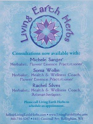 Herbal consultations available here!