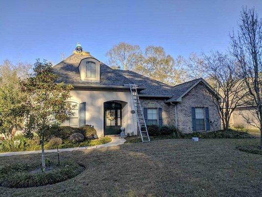 A completed roofing project in Covington, Louisiana by Storm Guard Roofing and Construction.