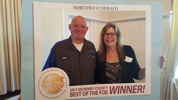 Received "Best of the Fox" for Tires.  June 15, 2017