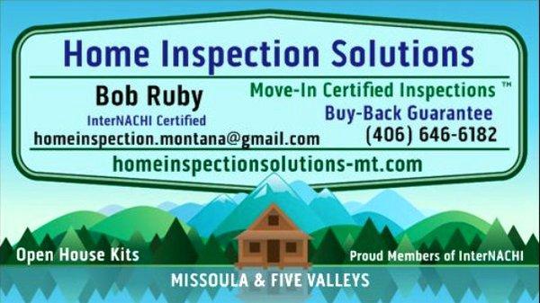 Home Inspection Solutions, Missoula MT 406-646-6182