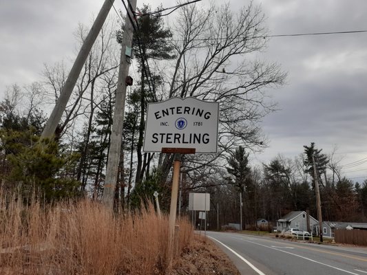 Entering Sterling from Leominster.