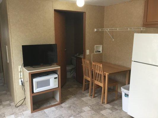 Dining area 2 bedroom unit.