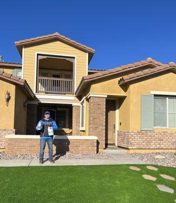 Soft washing exterior of this beautiful home.