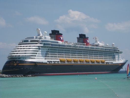 Disney Dream Cruise Ship docked at Castaway Cay