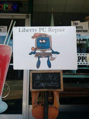 Liberty PC Repair is located inside the Liberty Emporium & Thrift Shop
336-508-4827