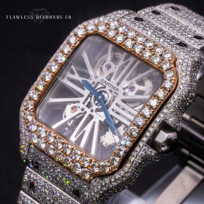 Large range of luxury diamond watches. Skeleton Cartier's have such elegant interior design.