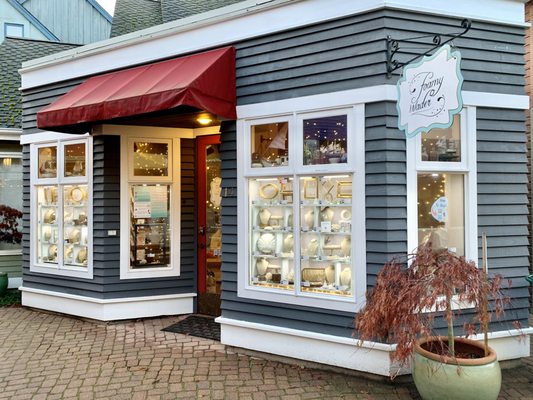 Our tiny jewelbox storefront in Langley on Whidbey Island. With 24/7 scan-to-shop window shopping