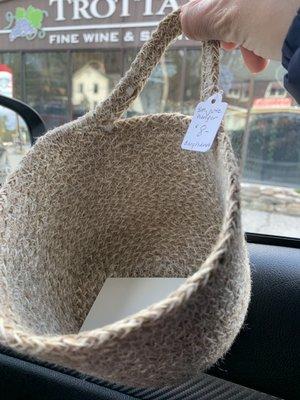 Small jute hanging basket - $8 from Bangladesh