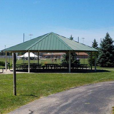 large shelter near the soccer fields